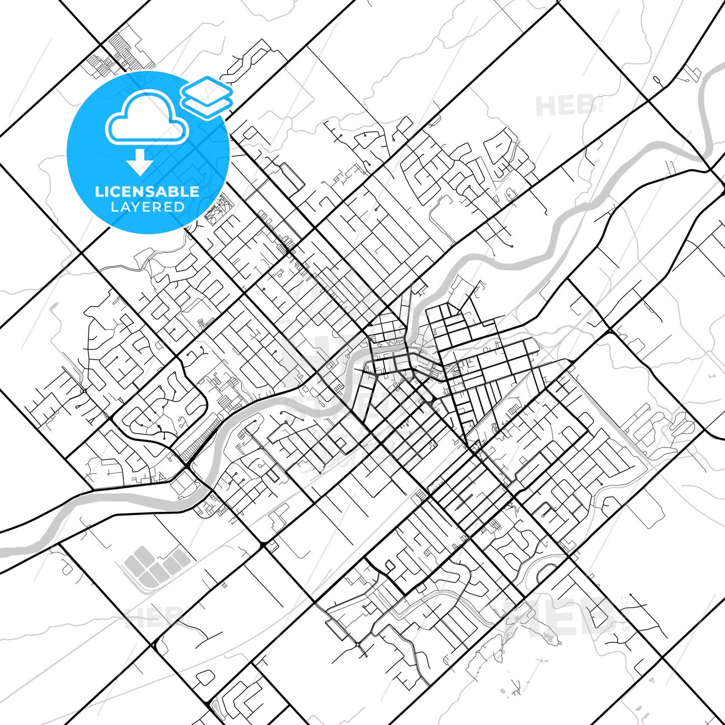 Layered PDF map of Chatham-Kent, Ontario, Canada