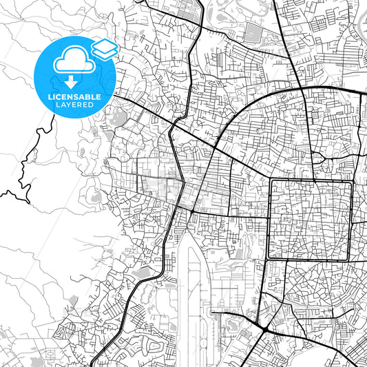Layered PDF map of Chiang Mai, Chiang Mai, Thailand