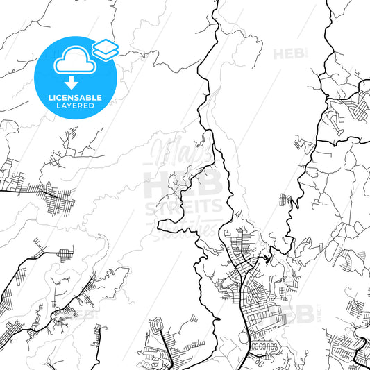 Layered PDF map of Chinautla, Guatemala, Guatemala