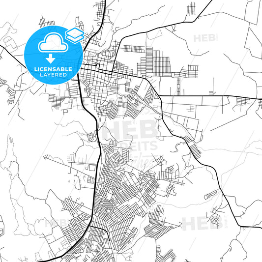 Layered PDF map of Choloma, Cortés, Honduras