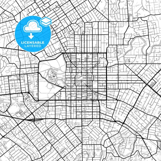 Layered PDF map of Christchurch, New Zealand
