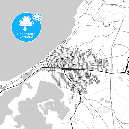 Layered PDF map of Cienaga, Colombia