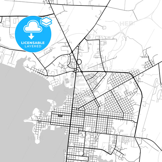 Layered PDF map of Cienfuegos, Cienfuegos, Cuba