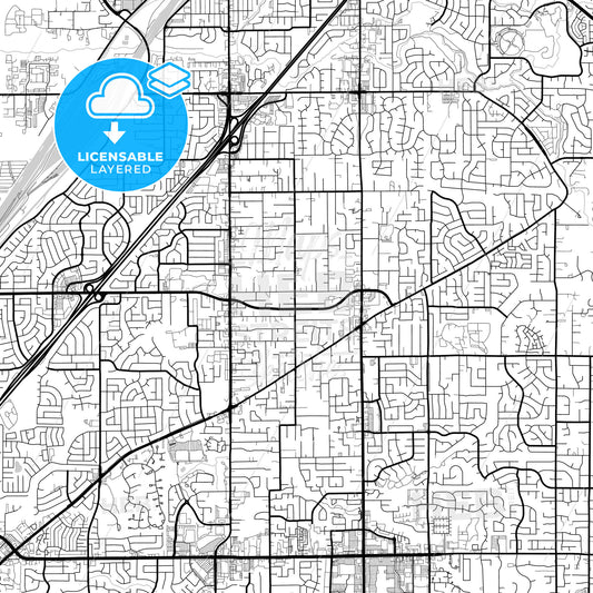 Layered PDF map of Citrus Heights, California, United States
