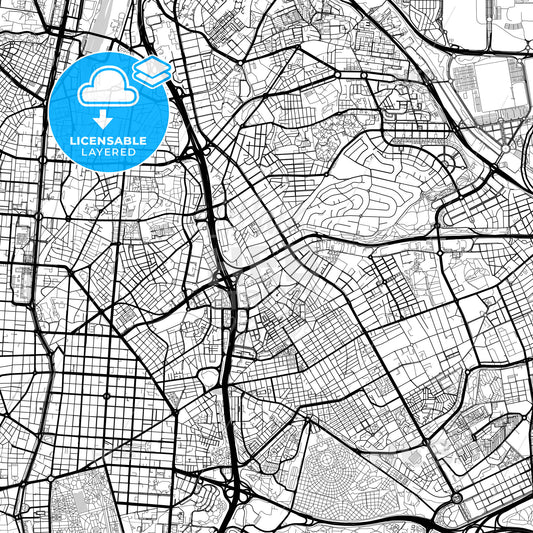 Layered PDF map of Ciudad Lineal, Madrid, Spain