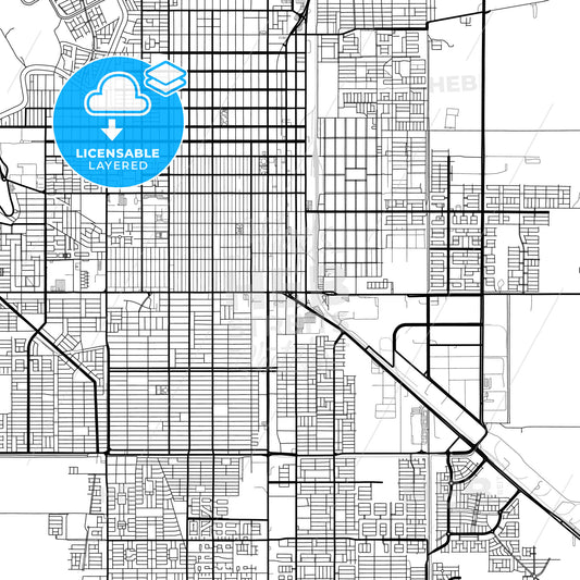 Layered PDF map of Ciudad Obregón, Sonora, Mexico