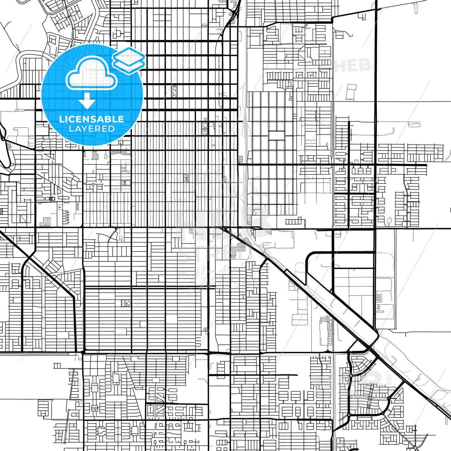 Layered PDF map of Ciudad Obregón, Sonora, Mexico