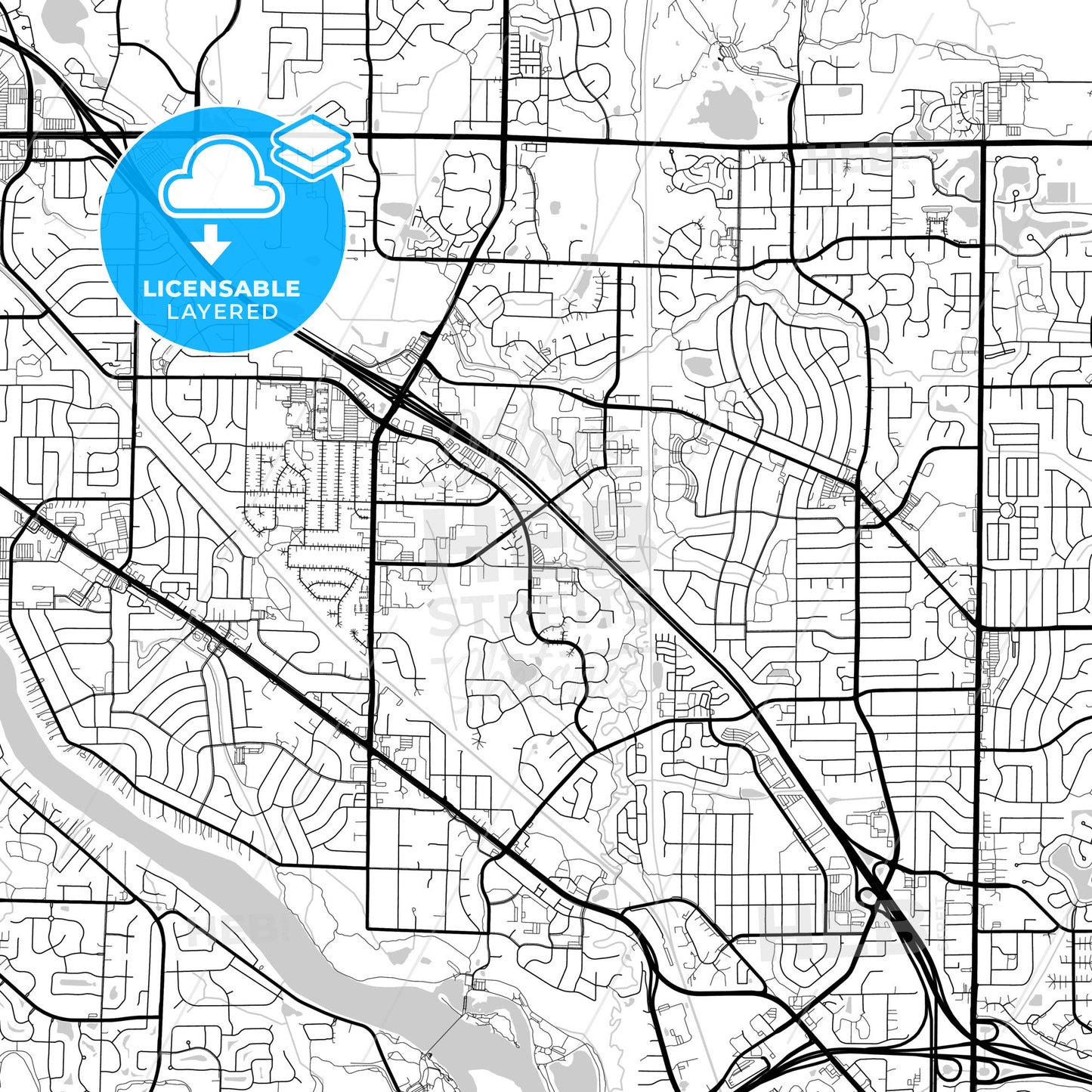Layered PDF map of Coon Rapids, Minnesota, United States