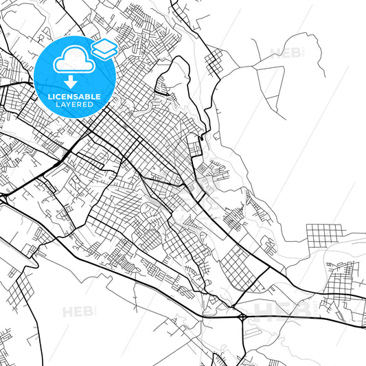 Layered PDF map of Córdoba, Veracruz, Mexico