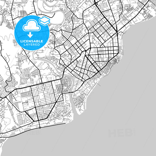 Layered PDF map of Davao City, Davao del Sur, Philippines
