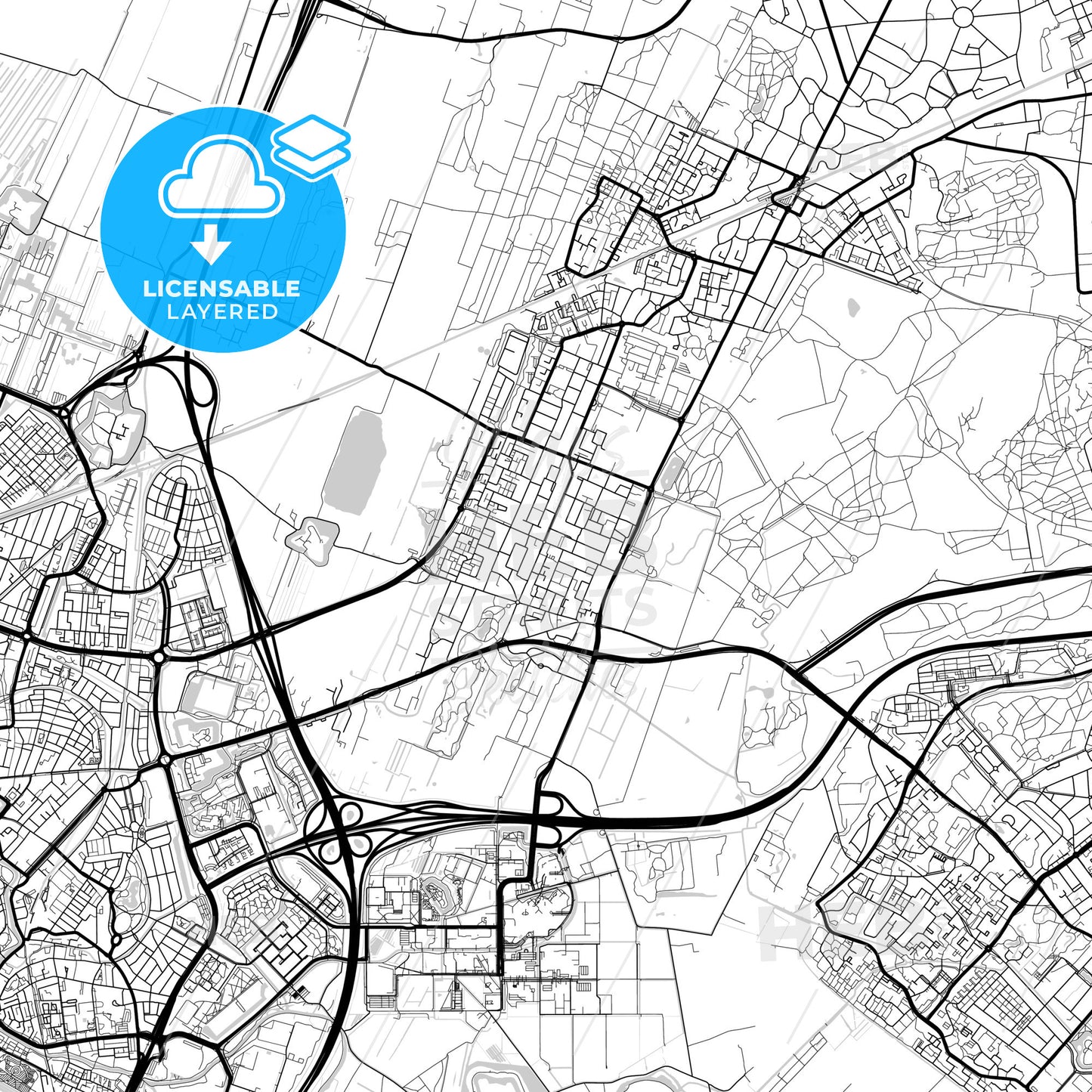 Layered PDF map of De Bilt, Utrecht, Netherlands