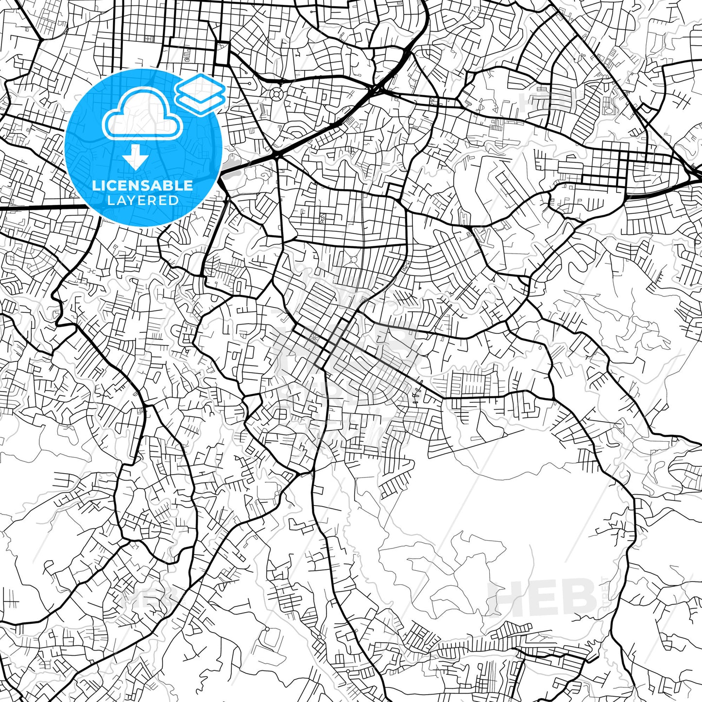 Layered PDF map of Desamparados, San José, Costa Rica