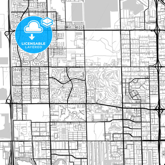 Layered PDF map of Doral, Florida, United States
