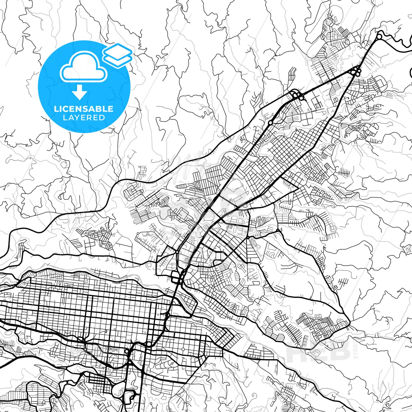 Layered PDF map of Dosquebradas, Colombia
