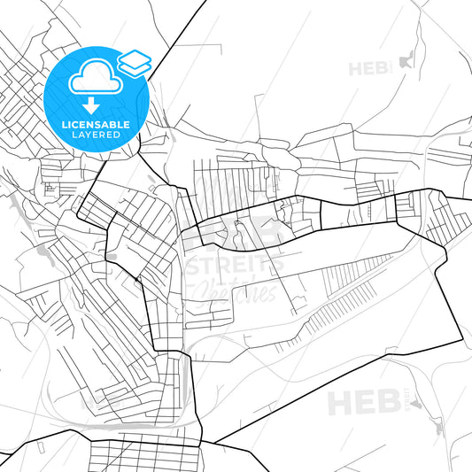Layered PDF map of Dovzhansk, Luhansk Oblast, Ukraine