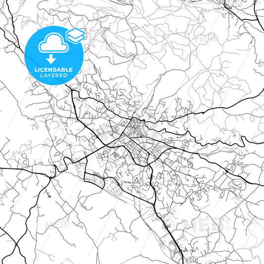 Layered PDF map of Draguignan, Var, France