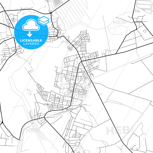 Layered PDF map of Dubno, Rivne Oblast, Ukraine