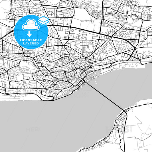 Layered PDF map of Dundee, Dundee, Scotland