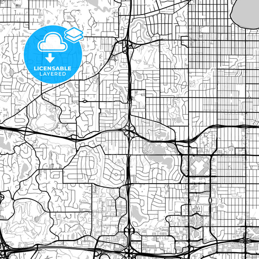 Layered PDF map of Edina, Minnesota, United States