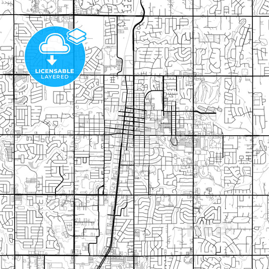 Layered PDF map of Edmond, Oklahoma, United States