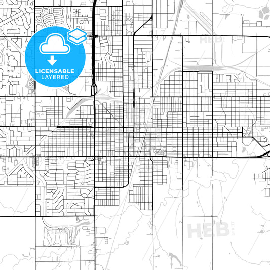 Layered PDF map of Enid, Oklahoma, United States