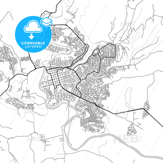 Layered PDF map of Florencia, Colombia