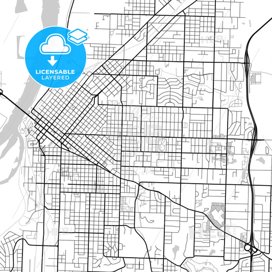 Layered PDF map of Fort Smith, Arkansas, United States