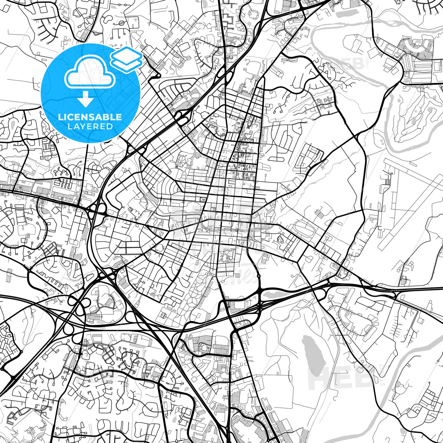 Layered PDF map of Frederick, Maryland, United States