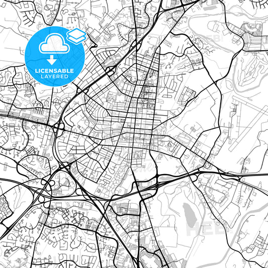 Layered PDF map of Frederick, Maryland, United States