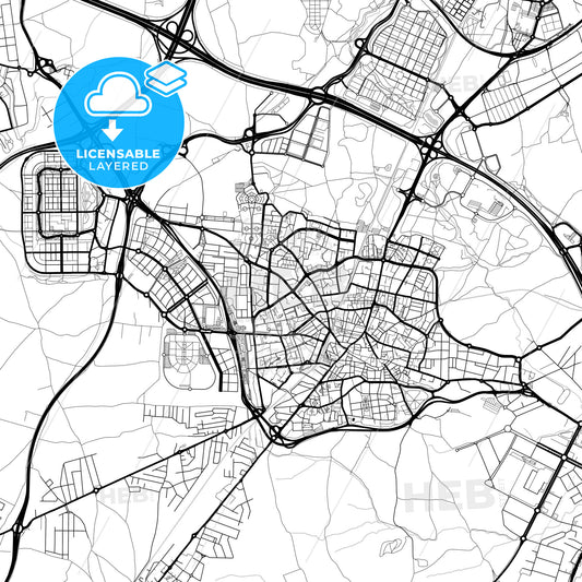 Layered PDF map of Fuenlabrada, Madrid, Spain