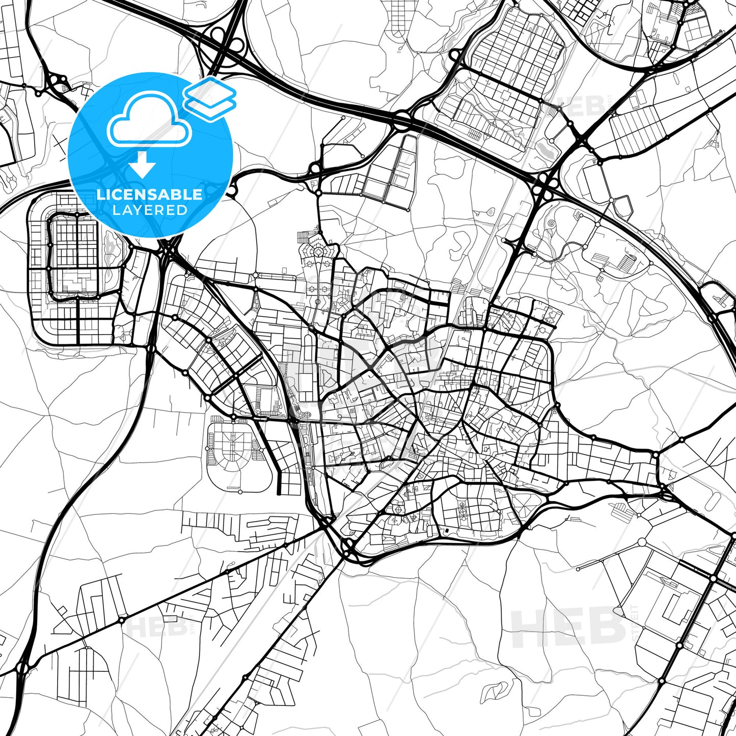 Layered PDF map of Fuenlabrada, Madrid, Spain