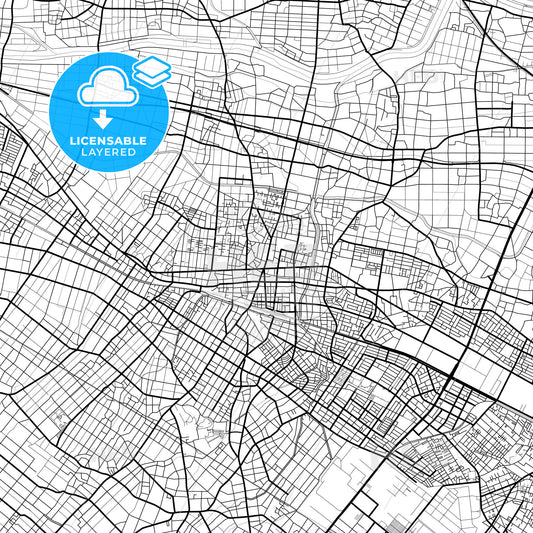 Layered PDF map of Fukaya, Saitama, Japan