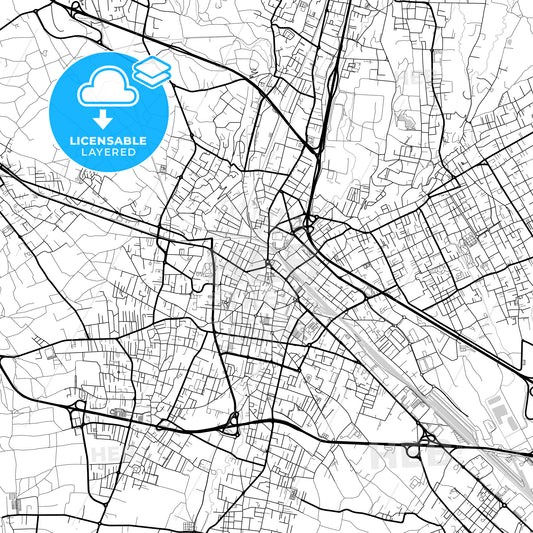 Layered PDF map of Gallarate, Lombardy, Italy