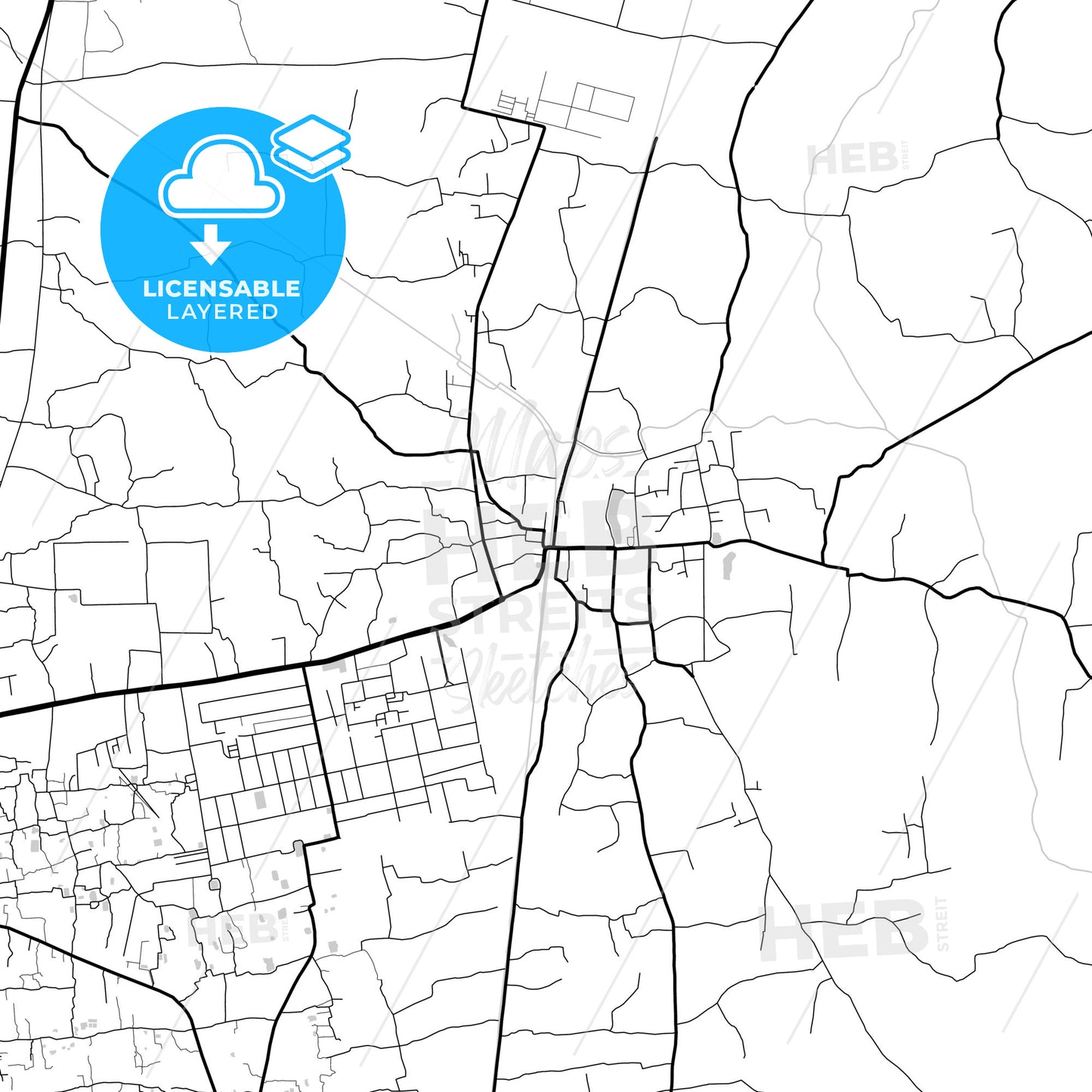 Layered PDF map of Gazipur, Gazipur, Bangladesh