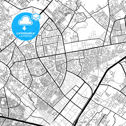 Layered PDF map of Ghaziabad, Uttar Pradesh, India