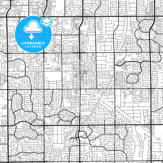 Layered PDF map of Gilbert, Arizona, United States