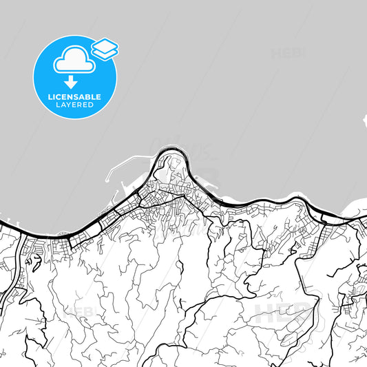 Layered PDF map of Giresun, Giresun, Turkey