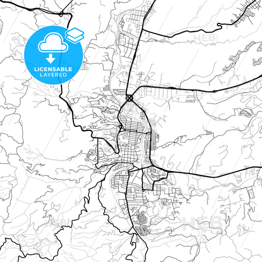 Layered PDF map of Giron, Colombia