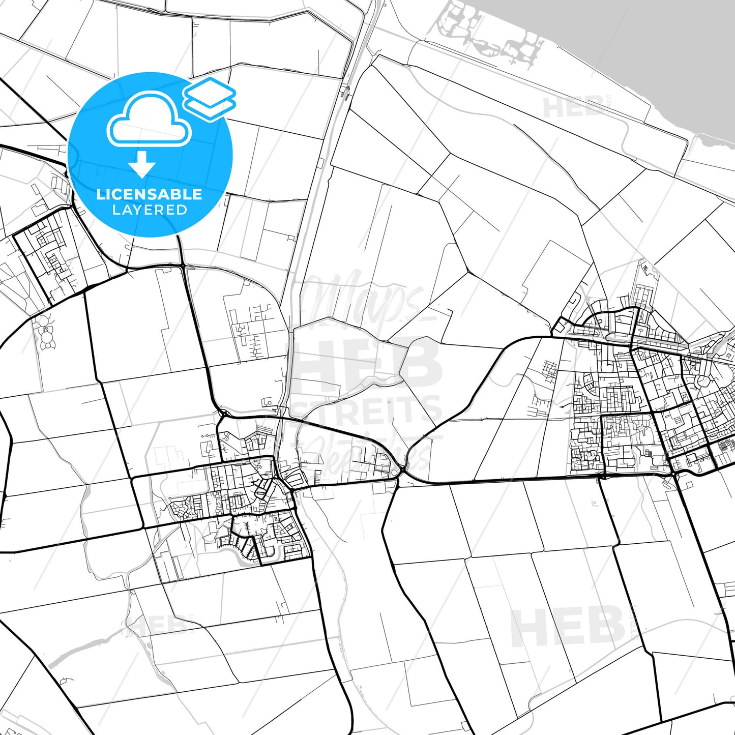 Layered PDF map of Goeree-Overflakkee, South Holland, Netherlands