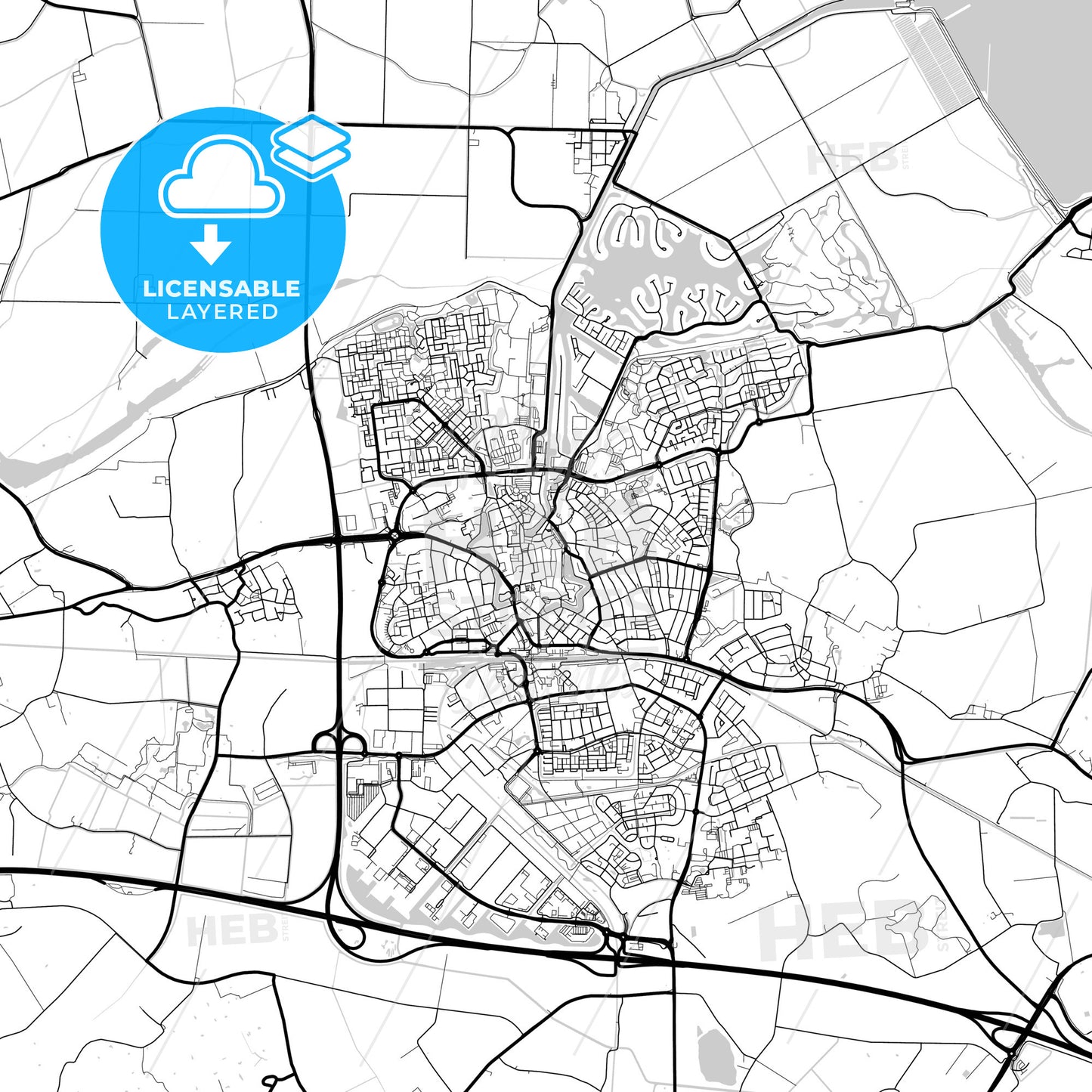 Layered PDF map of Goes, Zeeland, Netherlands