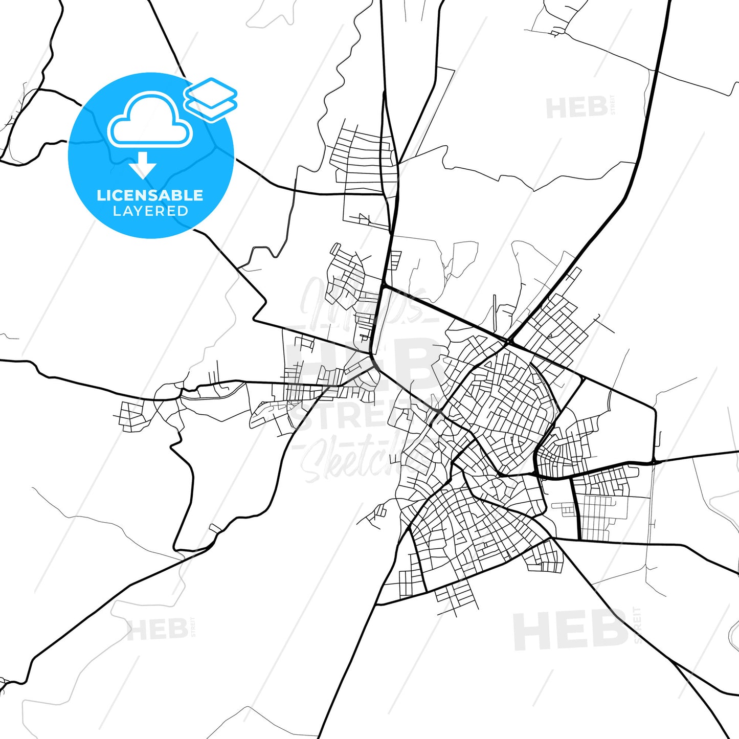 Layered PDF map of Gönen, Balıkesir, Turkey