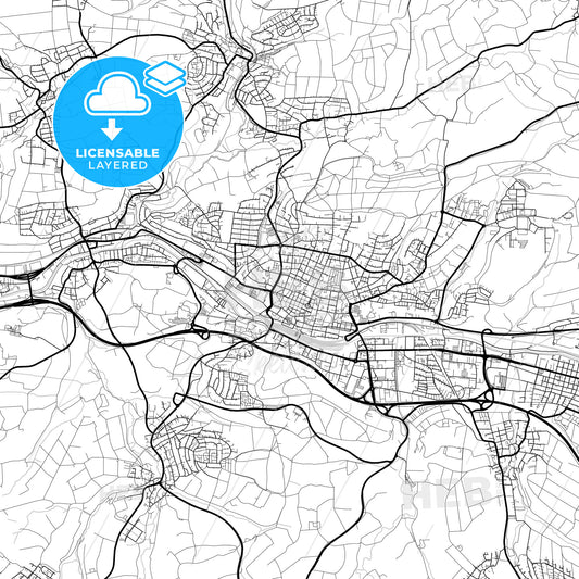 Layered PDF map of Goppingen, Baden-Wuerttemberg, Germany