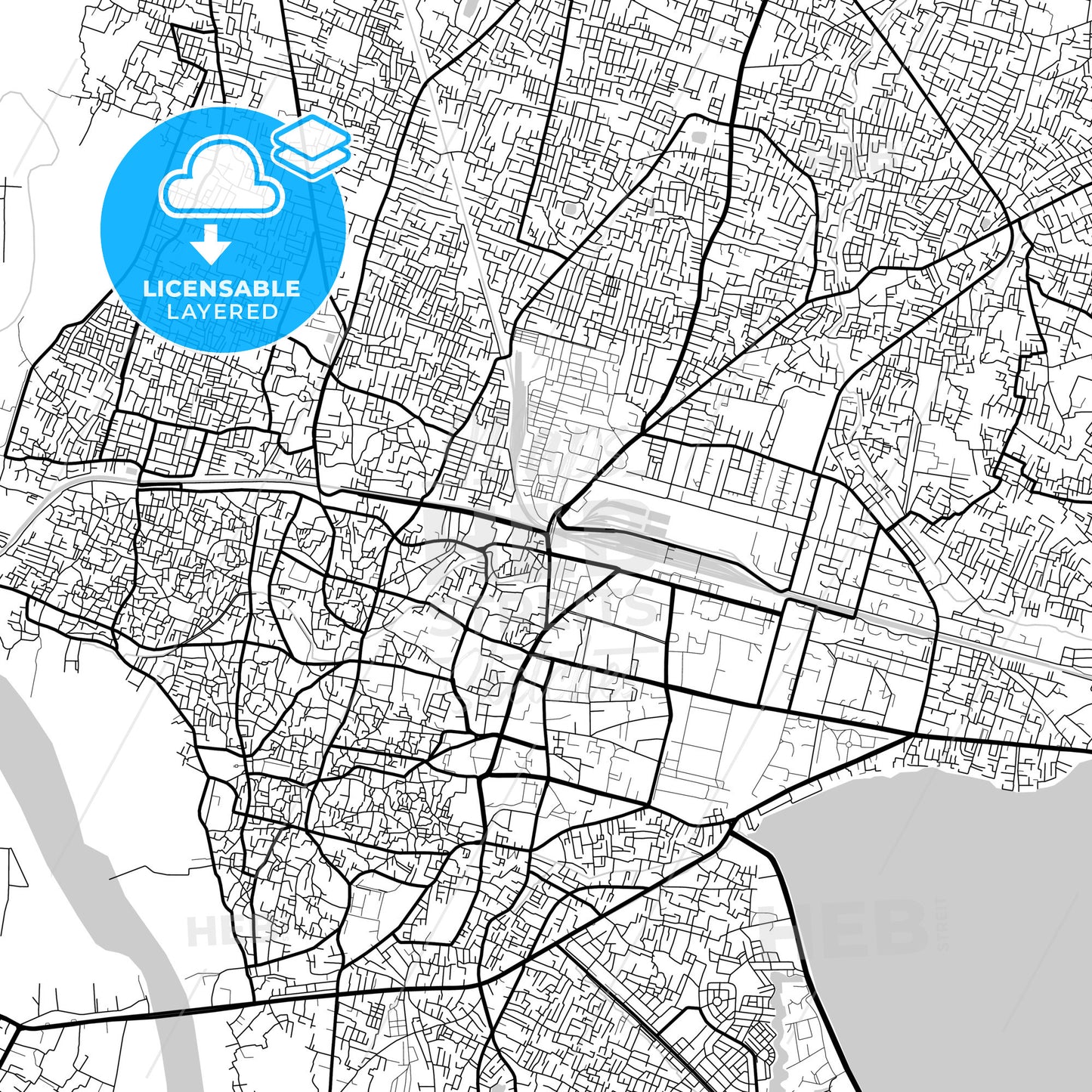 Layered PDF map of Gorakhpur, Uttar Pradesh, India