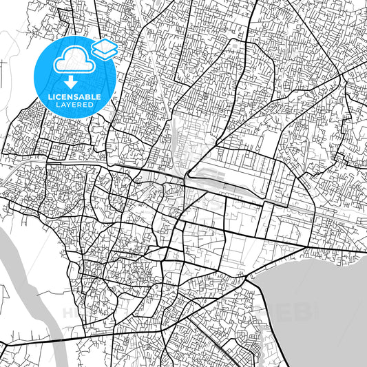 Layered PDF map of Gorakhpur, Uttar Pradesh, India