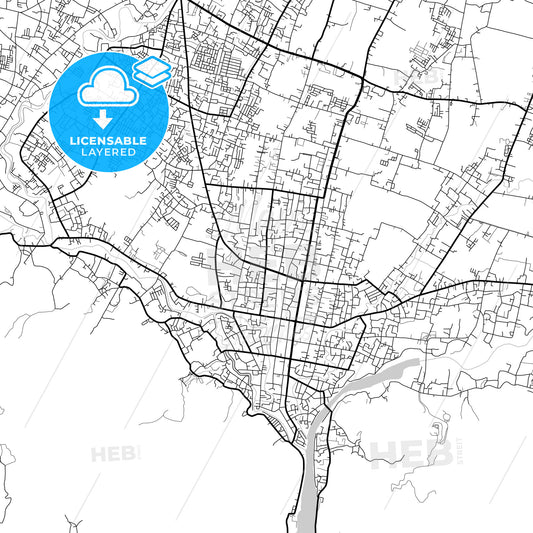 Layered PDF map of Gorontalo, Gorontalo, Indonesia