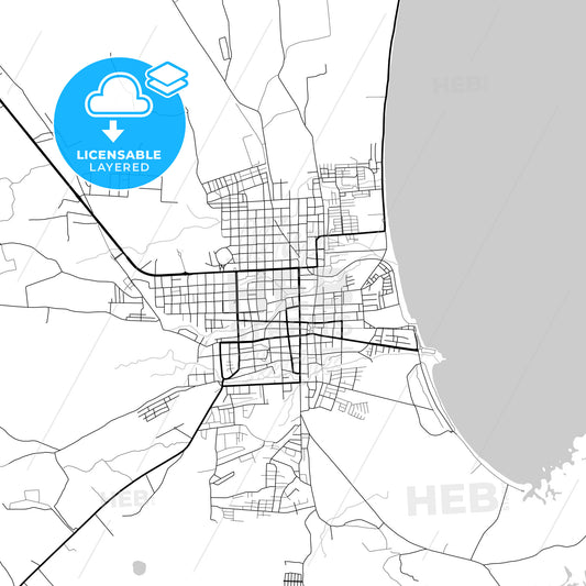 Layered PDF map of Granada, Granada, Nicaragua