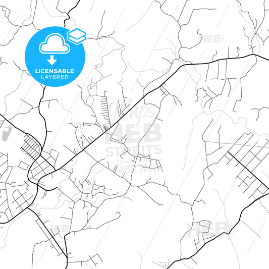 Layered PDF map of Gravatai, Brazil