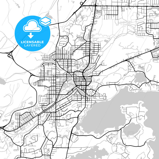 Layered PDF map of Greater Sudbury, Ontario, Canada