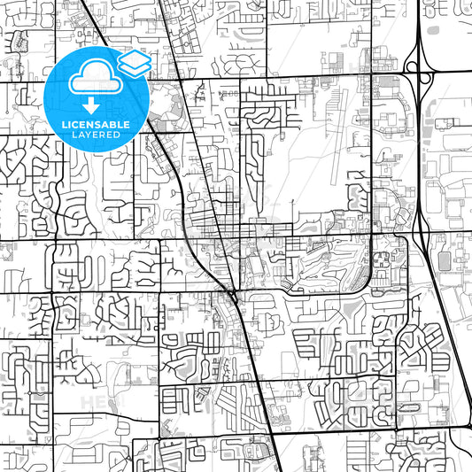 Layered PDF map of Greenwood, Indiana, United States