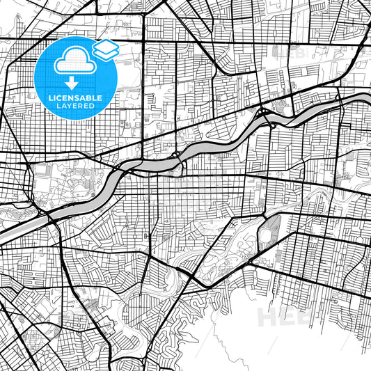 Layered PDF map of Guadalupe, Nuevo León, Mexico